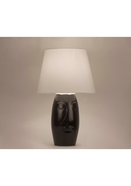 El Yapımı Seramik Gövdeli Siyah Barcelona Abajur indirimleri