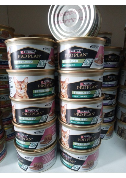 PRO PLAN Kısırlaştırılmış Kedi Konserve Yaş Mama Ton Balık ve Somonlu 10 ADET