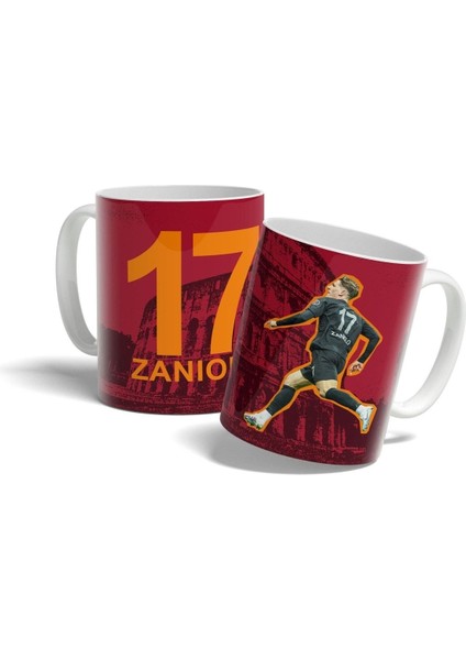 Kırmızı Nicolo Zaniolo Baskılı Seramik Kupa Bardak