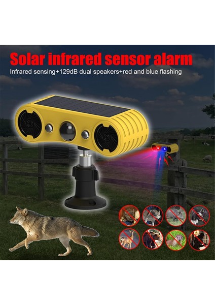 Güneş Hareket Sensörü Alarmı, Dış Mekan Uyarı Işığı, 13 Ses Güvenlik Uyarı Sistemi Çiftlik Bahçesi Ahır Için Hayvan Kovucu fiyatları