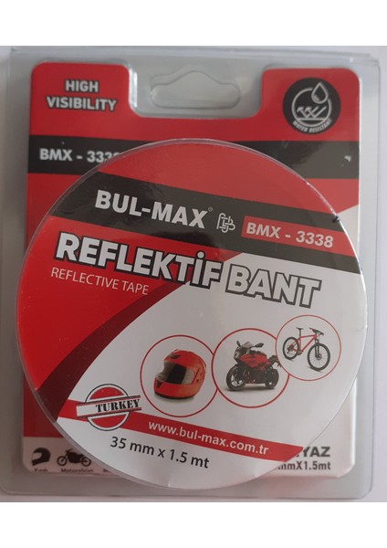 - Reflektif Bant - 35 mm x 1,5 mt - Beyaz - BMX-3338