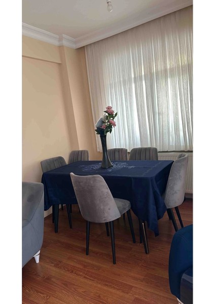 Lacivert Jakarlı Masa Örtüsü, Şık ve Kaliteli Tasarım fırsatları