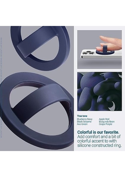 Caseology iPhone Için Magsafe Özellikli Silikon Telefon Tutucu Nano Pop Blueberry Navy - AFA07059 fiyatları