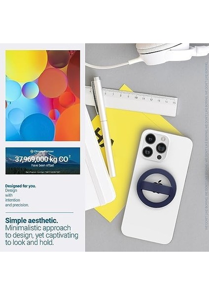 Caseology iPhone Için Magsafe Özellikli Silikon Telefon Tutucu Nano Pop Blueberry Navy - AFA07059 modelleri