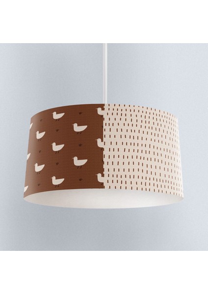 Sevimli Ördek Desenli Çocuk Odası Sarkıt Avize, Pembe Renkli, Şık ve Renkli Tasarım