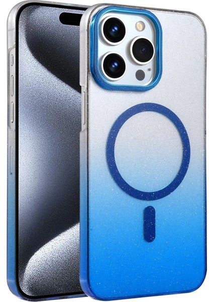 iPhone 12 Pro Kılıf Simli Shinys Glossy Manyetik Şarjlı Kapak