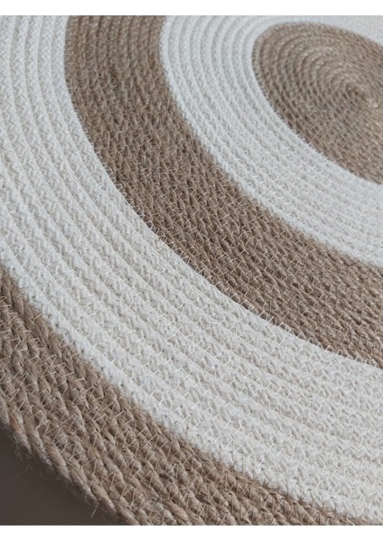 Ekru Dekoratif Hasır Runner, Masa ve Sehpa Örtüsü 50X50CM fiyatları