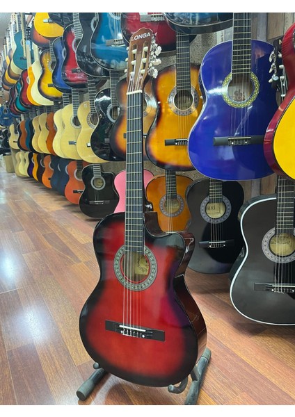 REDBURST 4/4 TAM BOY KESİK KASA KLASİK GİTAR KILIF PENA DAHİL