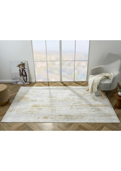 Zenith ZN011A Gri Halı Gold Detaylı Modern Yumuşak Kadife Ince Antialerjik Salon Koridor Halısı fiyatları