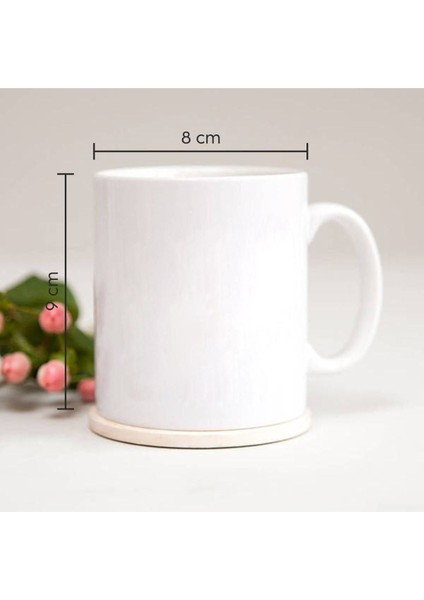 Beyaz Ç Harfli Çerçeveli Baskılı Kupa Bardak, Şık ve Kullanışlı Tasarım fiyatları