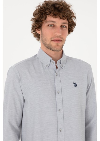 Erkek Gri Gömlek Desenli 50316639-VR024 fiyatları