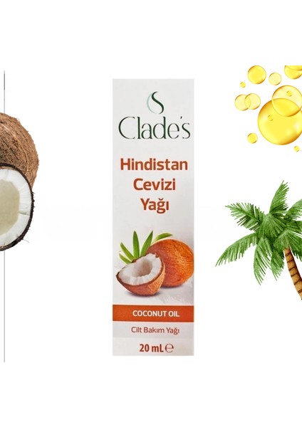 Clades Hindistan Cevizi Yağı 20 ml