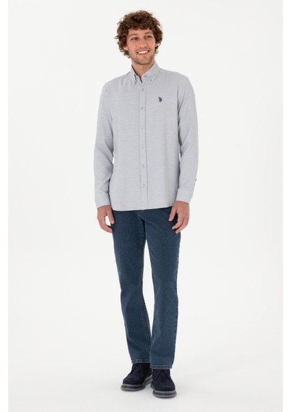 Erkek Gri Gömlek Desenli 50316639-VR024 fırsatları