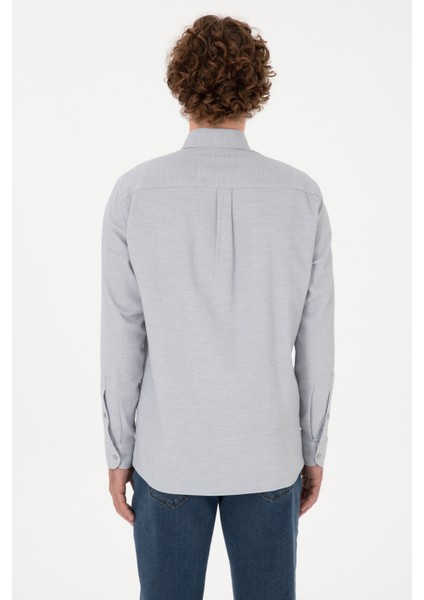 Erkek Gri Gömlek Desenli 50316639-VR024 indirimleri