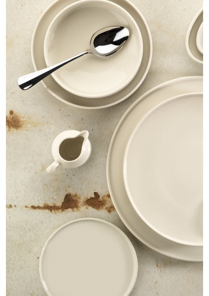 Krem Renkli 21 cm Düz Tabak, Şık ve Zarif Sunum Için Ideal modelleri