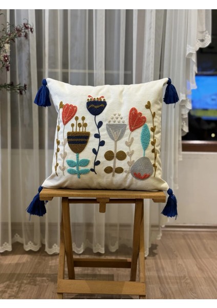 2'li Punch Işlemeli Nakışlı Dekoratif Kırlent Kılıfı fiyatları