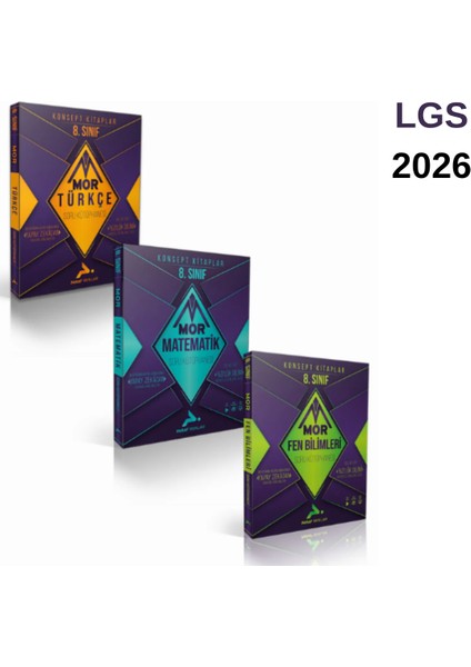 8. Sınıf Mor Serisi Türkçe-Matematik-Fen Üçlü Set 2026