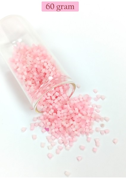 Kesme Cam Boncuk 2mm - 60 Gram - Şeker Pembe - BNC398