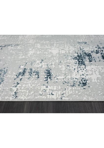 Zenith ZN008A Gri Halı Lacivert Detaylı Modern Yumuşak Kadife Ince Antialerjik Salon Koridor Halısı indirimleri