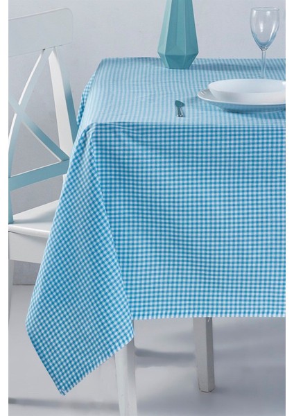 Turkuaz Pötikareli Masa Örtüsü 170X170 Cm, Günlük ve Bahçe Kullanımı Için Ideal fiyatları