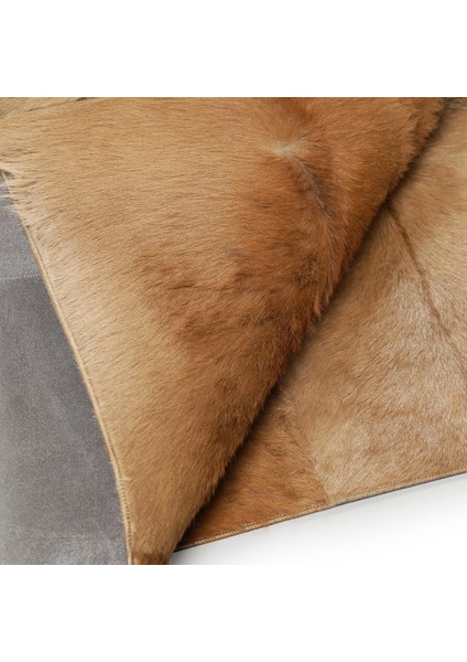 Açık Kahverengi Doğal Dana Derisi Patchwork Halı – El Yapımı Gerçek Deri Dekoratif Salon Halısı modelleri