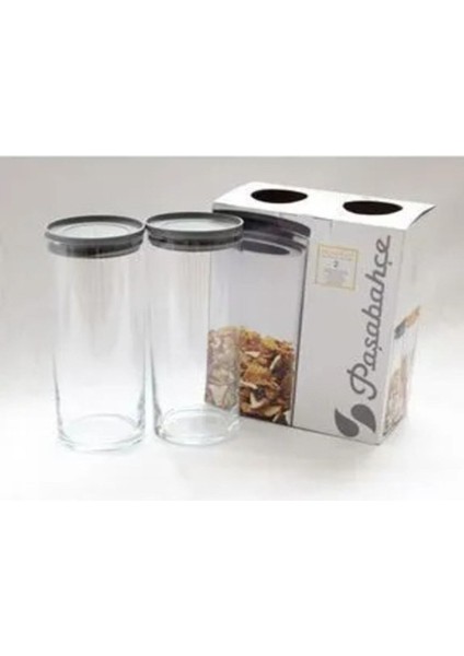 Vakumlu Cam Kavanoz Seti, 4'lü, Gri ve Beyaz Renkli, Pratik Saklama Çözümü fiyatları