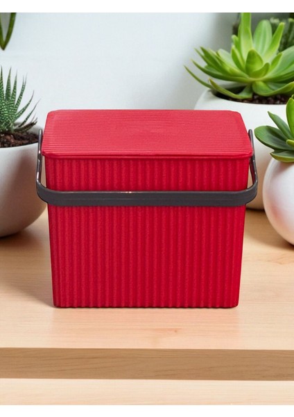 Rainbow Kırmızı Kare Kova Piknik Sepeti Meyve Kovası fiyatları