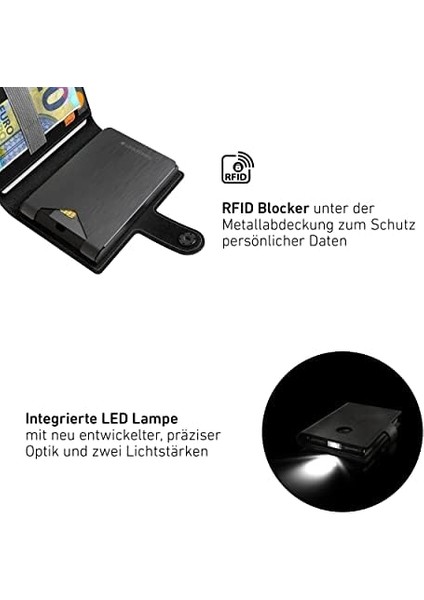 Lite Wallet Plus, Black, Powerbankli ve Fenerli Cüzdan fiyatları