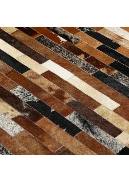 Kahverengi Dana Derisi Patchwork Halı, El Dokuma Dekoratif Salon Halısı, Kaymaz Tabanlı Halı fiyatları