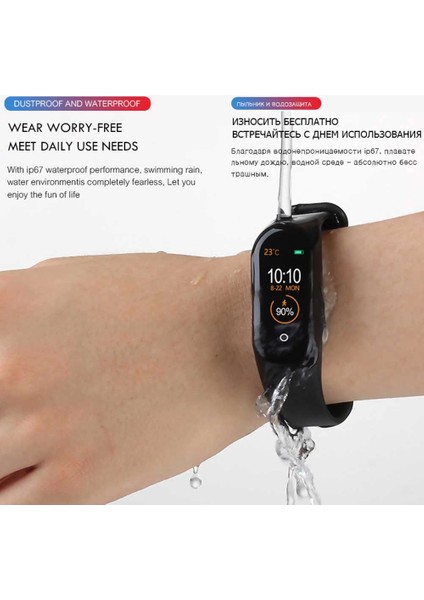 M4 Akıllı Saat Bileklik Kalp Hızı Kan Basıncı Nabız Pedometre Smart Watchh indirimleri