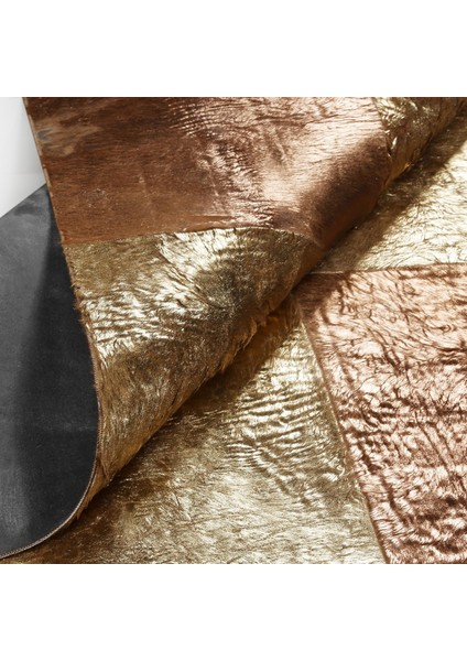 Doğal Kahverengi Dana Derisi Patchwork Halı – El Yapımı Hakiki Deri Lüks Ev Dekorasyonu Halısı modelleri