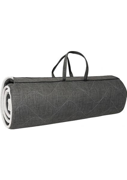 Zish Tektstil Gri Taşınabilir Katlanır Yatak Karavan Kamp Yatağı Anne Yanı Yer Yatağı