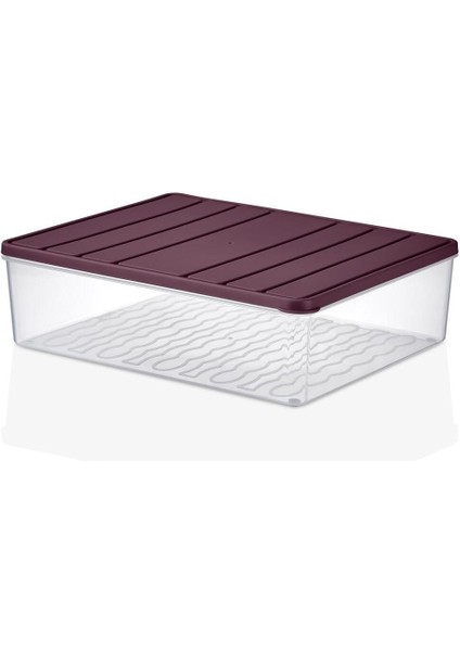 Mor Saklama Kabı Seti, 2 Adet 4 Litrelik, Şık ve Kullanışlı Ev Organizasyonu Ürünü