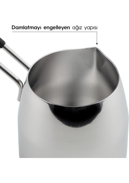 Şık 4 Parça Paslanmaz Çelik Cezve Takımı, Dayanıklı ve Modern Tasarım fırsatları