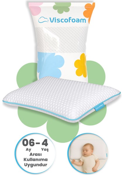 Yumuşak Visco Bebek Yastığı 45X30X8 Cm, Rahat ve Destekleyici Uyku Konforu Sağlar
