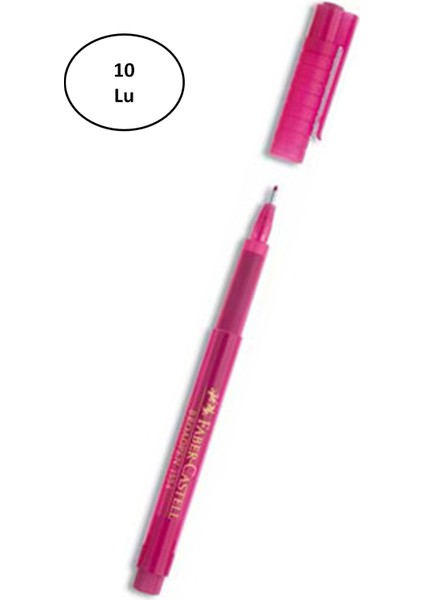 Broadpen 1554 Pembe 5020155428 Faber Castell 10'lu
