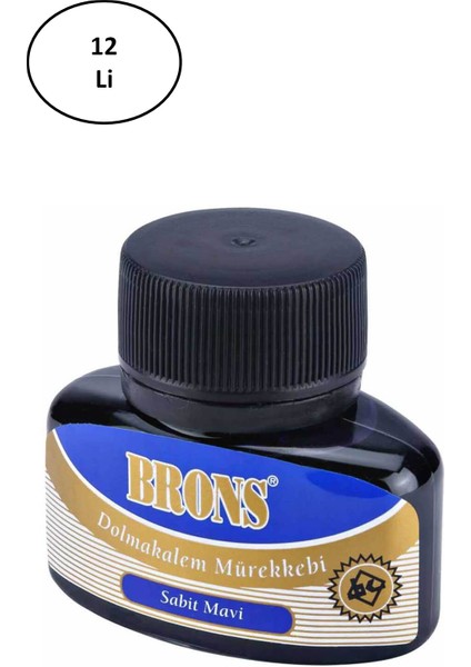 Dolma Kalem Mürekkebi Mavi BR-312 12'li