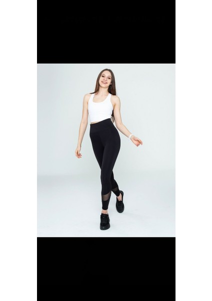 Geniş Kemer Tül Detaylı Tayt fırsatları