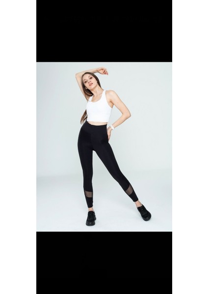 Geniş Kemer Tül Detaylı Tayt indirimleri