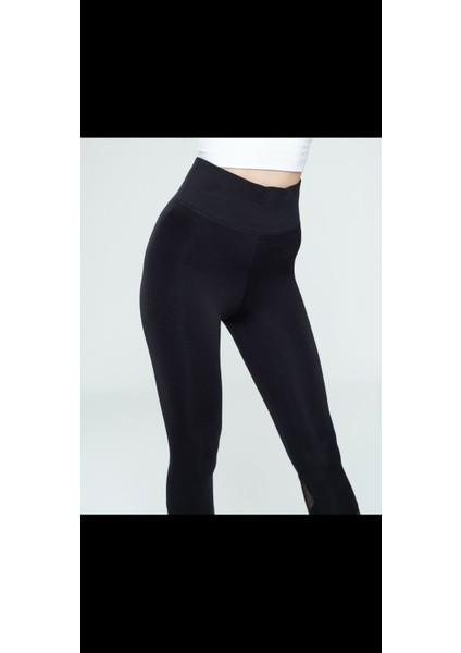 Geniş Kemer Tül Detaylı Tayt