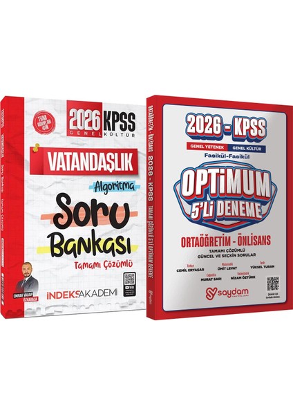 2026 Kpss Genel Yetenek Genel Kültür Vatandaşlık Algoritma Soru - Optimum 5 Deneme