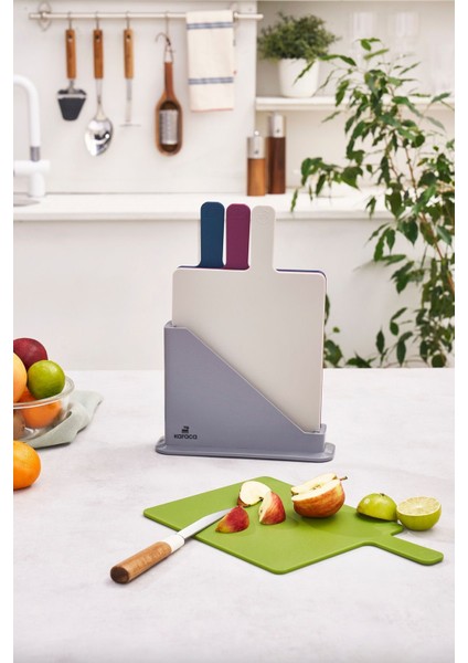 5 Parça Gri Kesme Tahtası Seti, Dayanıklı ve Şık Mutfak Gereci fiyatları