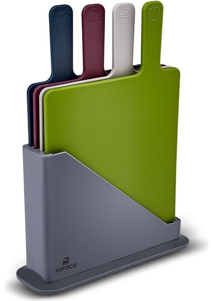 5 Parça Gri Kesme Tahtası Seti, Dayanıklı ve Şık Mutfak Gereci