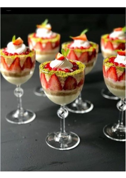 6'lı Amore Kadeh Seti 280CC Magnolia Beyaz, Şık ve Zarif Tasarım.