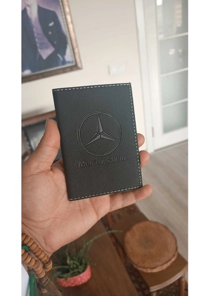Mercedes Yaldızlı Deri Dikişli Araç Ruhsat Kılıfı Kabı Oto Ruhsatlık Araba Ruhsat Koruyucu modelleri