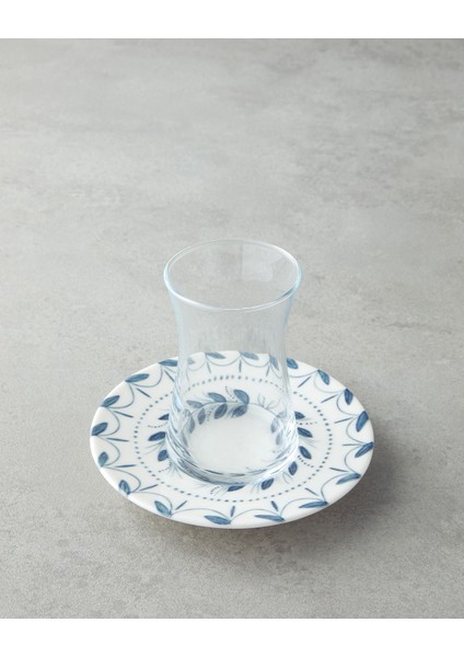 12 Parça Çay Takımı, 6 Kişilik, 165 Ml, Mavi-Yeşil, Ekru fırsatları
