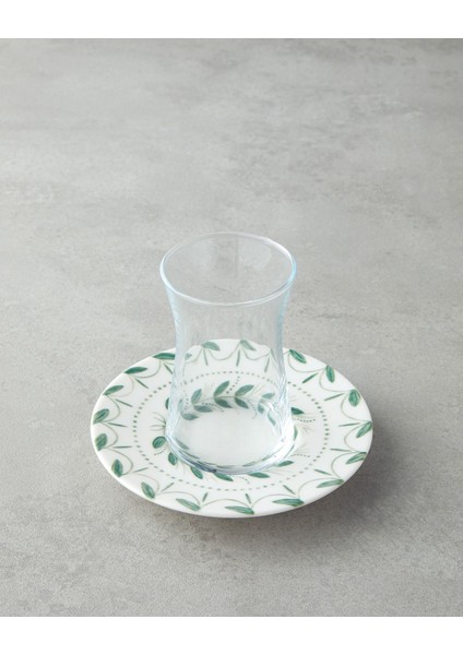 12 Parça Çay Takımı, 6 Kişilik, 165 Ml, Mavi-Yeşil, Ekru indirimleri