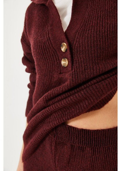 Kadın Gömlek Yaka Kalın Triko Alt Üst Takım fırsatları