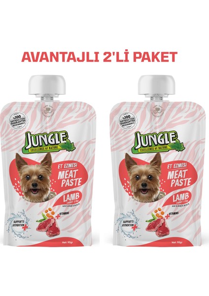 Köpek Et Ezmesi Taze Kuzulu&havuçlu 90 G *2'li Paket