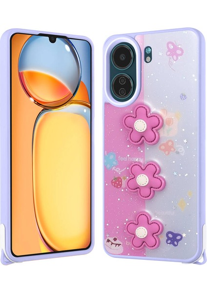 Tezce Serisi Xiaomi Redmi 13C Lila Kapak